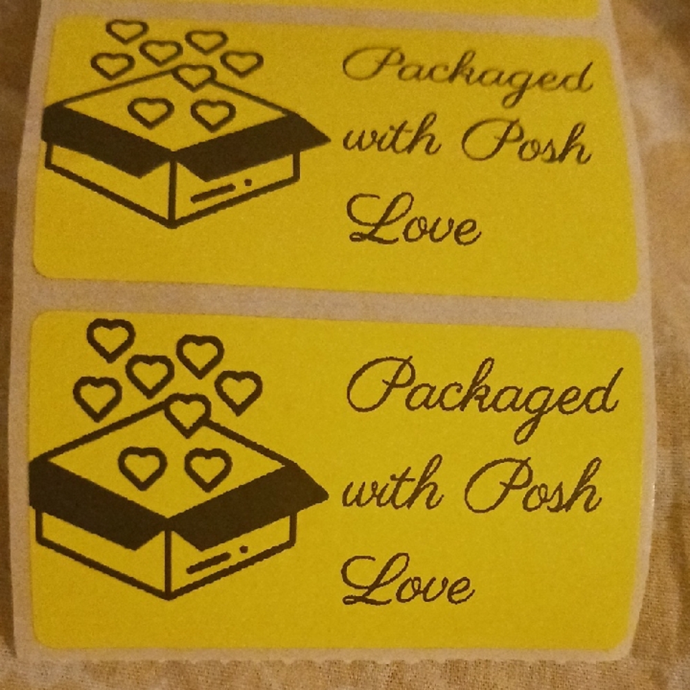 'Packaged with Posh Love' Stickers Set Of 50